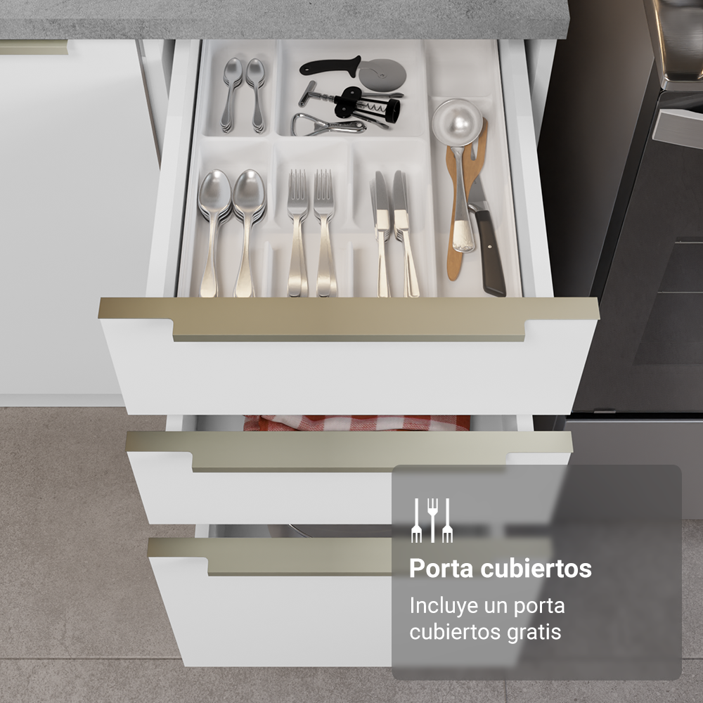 Combo completo de Cocina Madesa Lux 240cm BBV 08