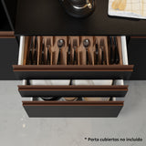 Cocina Compacta 180 cm Reims Negro 01