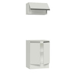 Kit Cocina 1 Abatible Smart 100% MDF 60 cm 2 Puertas (Con Mesada) Blanco Madesa