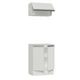 Kit Cocina 60 cm 100% MDF 2 Puertas 1 Abatible Blanco Smart Madesa