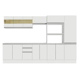 Combo Completo de Cocina 100% MDF 300 cm Blanco Smart Madesa 02