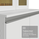 Combo Completo de Cocina 100% MDF 300 cm Blanco Smart Madesa 04
