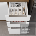 Combo completo de Cocina 270 cm Marrón/Blanco Stella Madesa