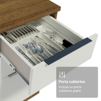 Combo completo de Cocina 270 cm Marrón/Blanco Stella Madesa