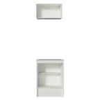 Kit Cocina con Alacena y Bajo Mesada Topazio 60 cm 2 Puertas (Con Mesada) Blanco/Negro Madesa