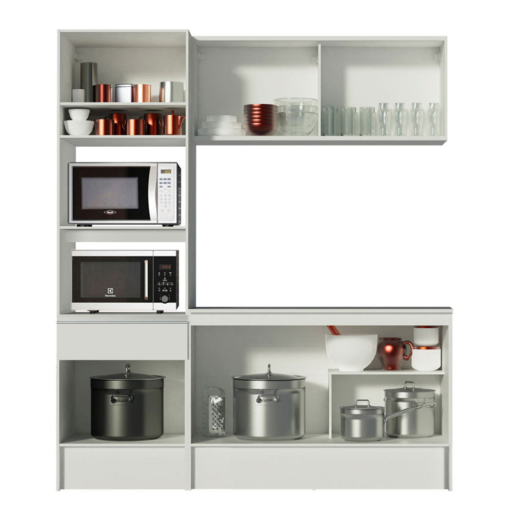 Combo completo de Cocina 180 cm, Blanco Topazio Pop