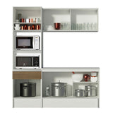Combo completo de Cocina 180 cm Blanco/Marrón Diamante Pop