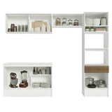 Combo completo de Cocina 260cm Blanco/Marrón Topazio 01