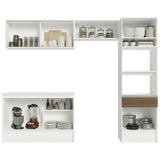 Combo completo de Cocina 260cm Blanco/Marrón Diamante Madesa 02