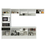 Combo Completo de Cocina 300 cm Blanco/Negro Topazio Madesa 01