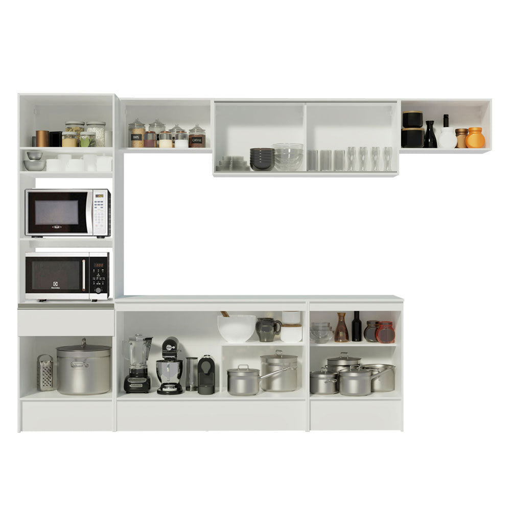 Combo completo de Cocina 300cm Blanco Diamante Madesa 02