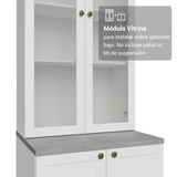 Kit Bajo Mesada + Cristalero 70 cm Vik Blanco 02