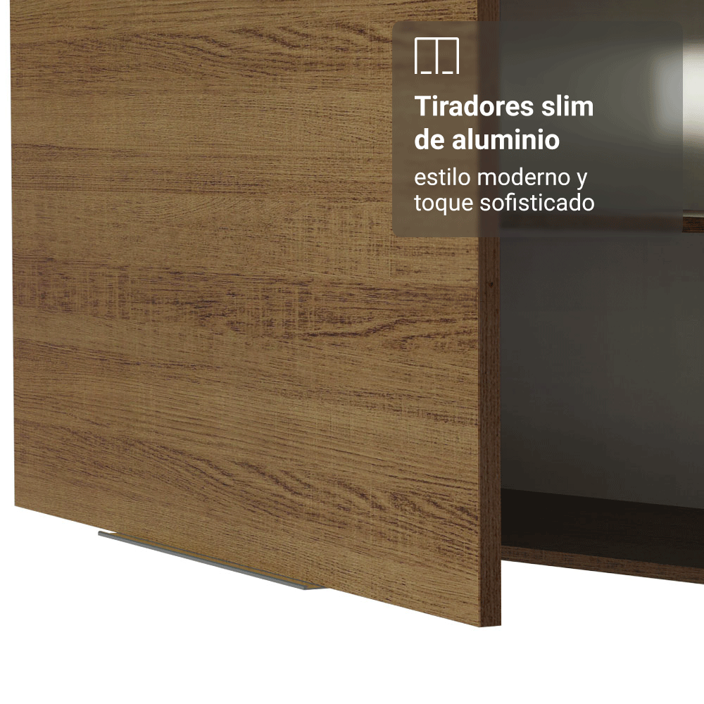 Alacena para Dormitorio 70 cm 1 Puerta Rebatible Marrón Neo Madesa