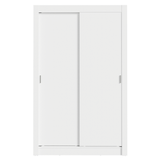 Kit Dormitorio Individual 2 Puertas Corredizas y Chifonier 6 Cajones Blanco Madesa