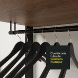 Placard Modulado 2 Cajones 247 cm Marrón/Negro Valencia
