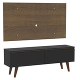 Rack para TV Madesa Le Mans con Panel de TV hasta 55 Pulgadas 2 Puertas Negro/Marrón