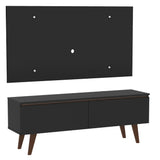 Rack Madesa Le Mans con Panel para TV hasta 55 Pulgadas 2 Puetas Negro