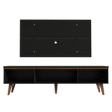 Rack Madesa Reims con Panel para TV hasta 55 Pulgadas 2 Puertas y 1 Cajón Negro