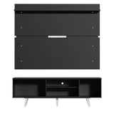 Rack Madesa Dubai con Panel para TV hasta 65 Pulgadas con Patas Negro/Blanco