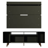 Rack Madesa Cancun con Patas y Panel para TV hasta 65 Pulgadas Negro/Negro