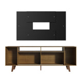 Rack Madesa Cancun con Patas y Panel para TV hasta 58 Pulgadas Marrón/Negro