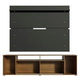 Rack Madesa Cancun con Panel para TV hasta 65 Pulgadas Marrón/Negro