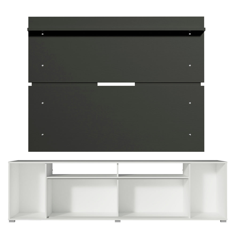 Rack Madesa Cancun con Panel para TV hasta 65 Pulgadas Blanco/Negro