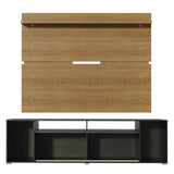 Rack Madesa Cancun con Panel para TV hasta 65 Pulgadas Negro/Marrón