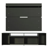 Rack Madesa Cancun con Panel para TV hasta 65 Pulgadas Negro