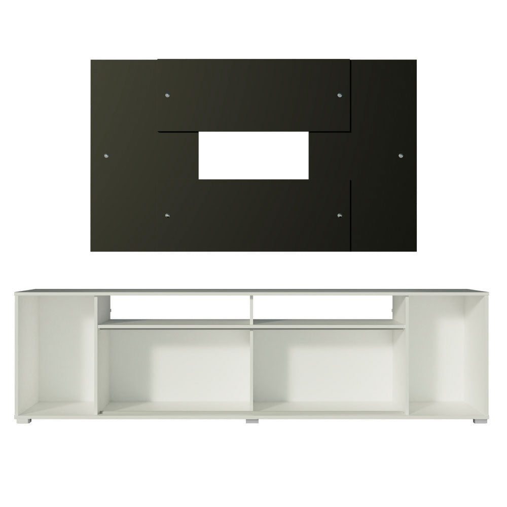 Rack Madesa Cancun con Panel para TV hasta 58 Pulgadas Blanco/Negro