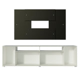 Rack Madesa Cancun con Panel para TV hasta 58 Pulgadas Blanco/Negro