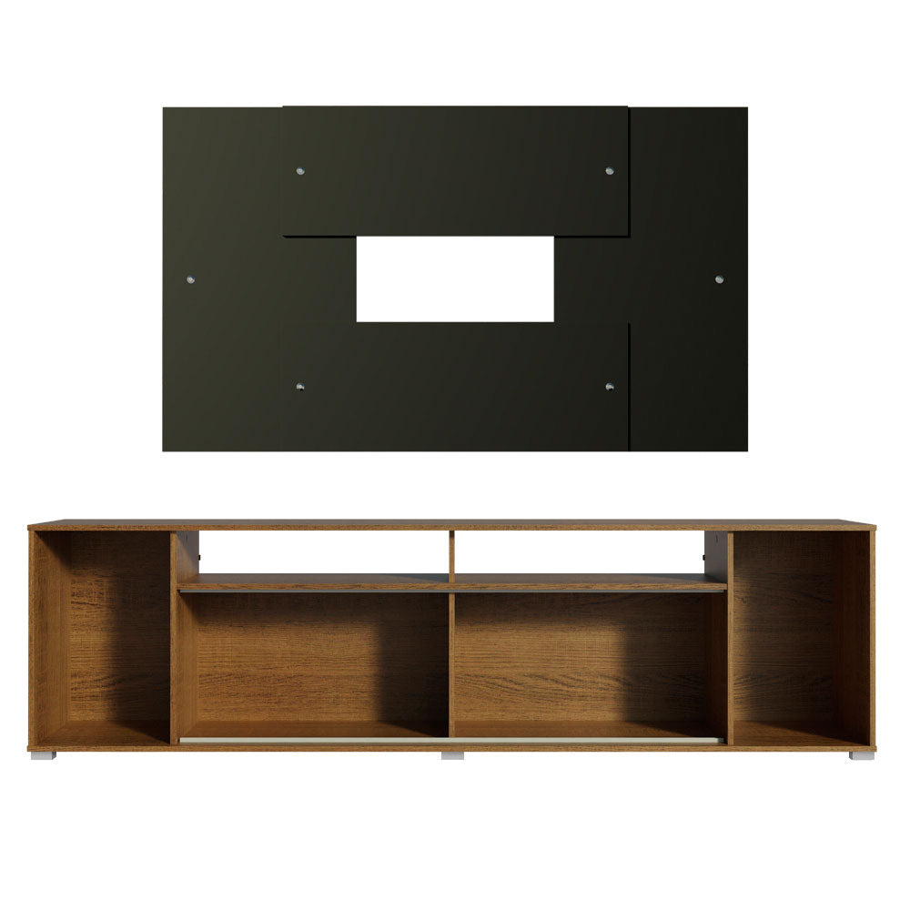 Rack Madesa Cancun con Panel para TV hasta 58 Pulgadas Marrón/Negro