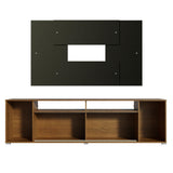Rack Madesa Cancun con Panel para TV hasta 58 Pulgadas Marrón/Negro
