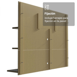 Rack con Panel para TV hasta 60 Pulgadas 180 cm Marrón/Blanco Metz Madesa