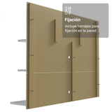Rack con Panel para TV hasta 60 Pulgadas 180 cm con Patas Blanco/Marrón Cancun Madesa