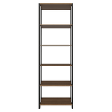 Mueble/Estante de Oficina Multiusos, 59 cm, 5 Estantes, Marrón/Negro