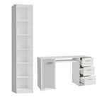 Kit Escritorio y Estante Multiuso Blanco Madesa