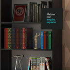 Kit Estante Multiuso y Estante Librero Negro Madesa