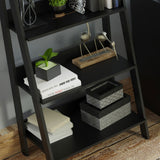 Escritorio Alaska + Estantería Escalera Negro