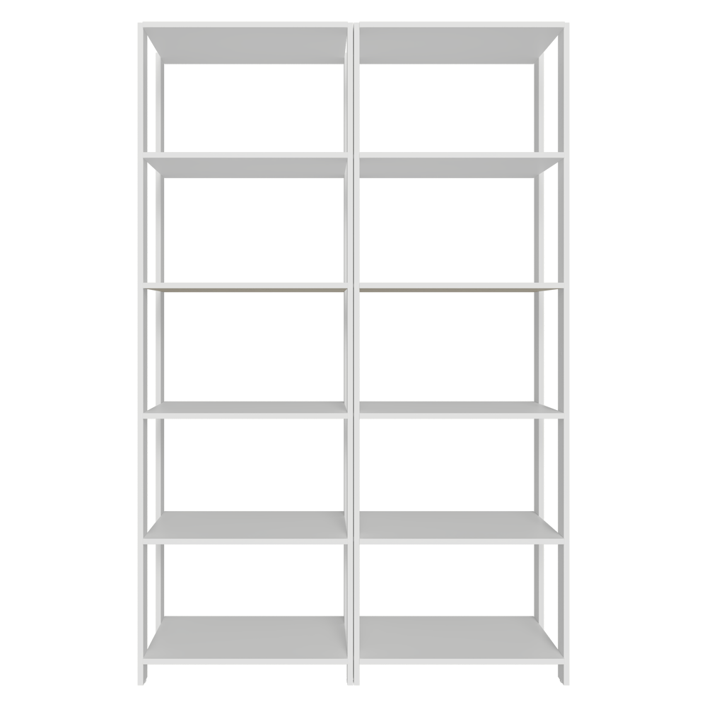Mueble/Estante de Oficina Multiusos, 118 cm, 10 Estantes, Blanco