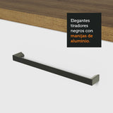Kit con 2 Gabinetes Bajos y 2 Gabinetes superiores 200cm Marrón/Blanco Agata