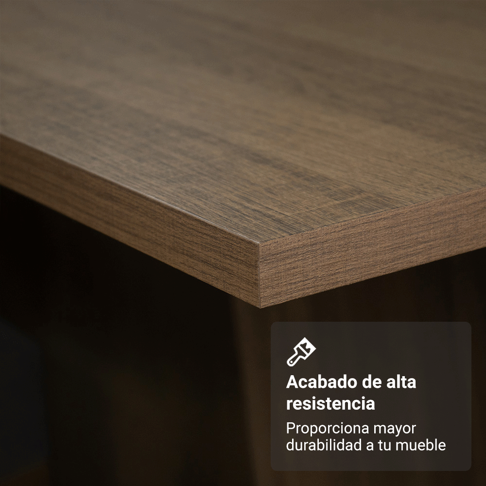 Juego de Comedor Mesa Tapa de Madera 2 Sillas Marrón/Imperial Lídia Madesa
