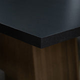 Juego de Comedor Mesa Tapa de Madera 4 Sillas Marrón/Negro/Imperial Fiona Madesa