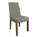 Juego de Comedor 6 Sillas Marrón/Negro/Silver Renata Madesa