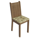 Juego de Comedor Mesa Tapa de Vidrio 6 Sillas Marrón/Lirio Beige Isla Madesa