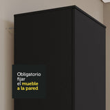 Armário Multiuso 60 cm 1 Purta Negro Madesa