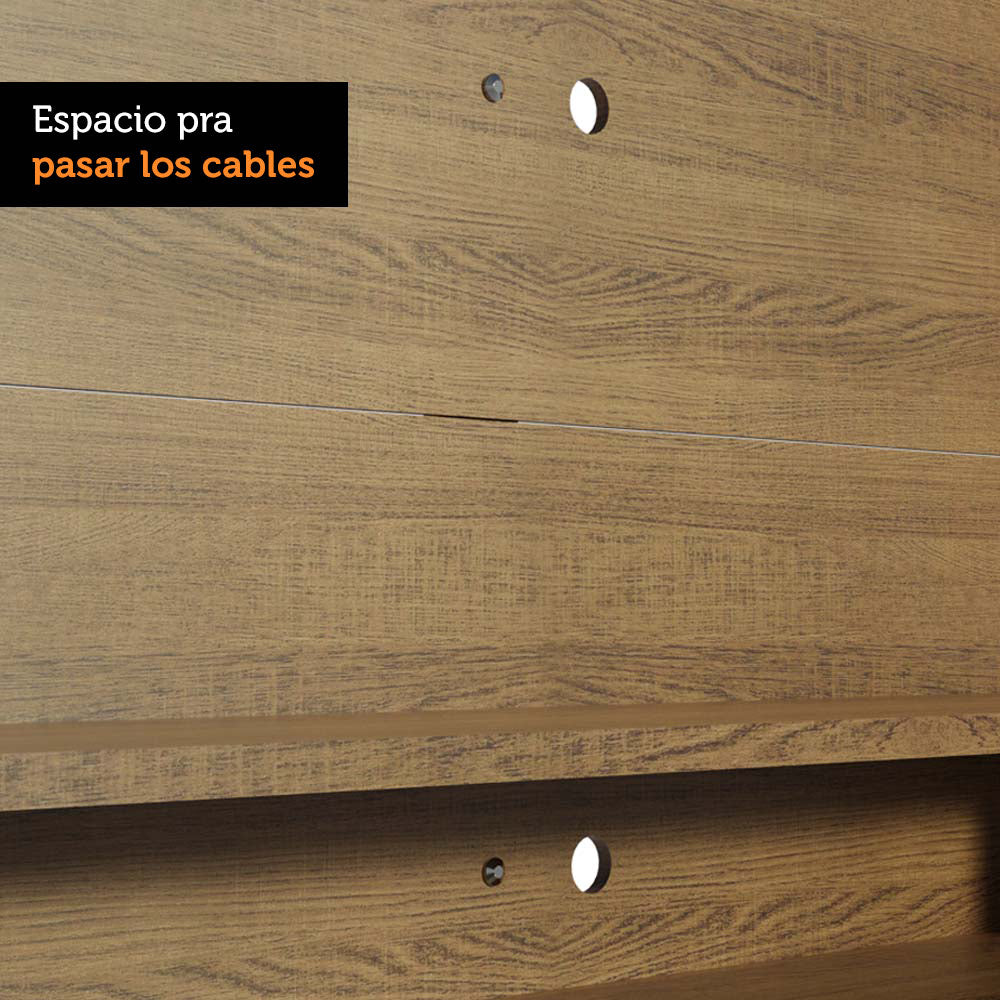 Panel de TV con Prateleira hasta 60 Pulgadas Madesa Alfa Marrón