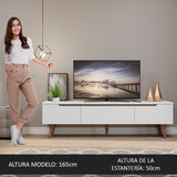Rack para TV Reims Hasta 75 Pulgadas Blanco
