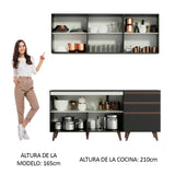 Combo completo de Cocina Madesa Reims 180cm NN 01