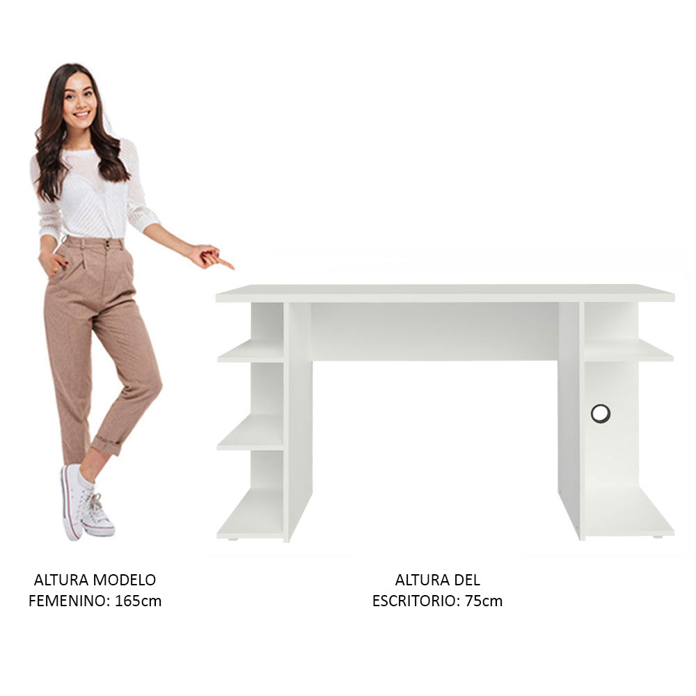 Mesa Gamer Escritorio 9409 Madesa Blanco